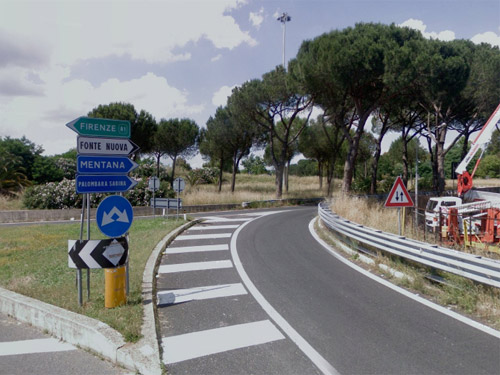 Uscita GRA::Nomentana, direzione Mentana - Fonte Nuova